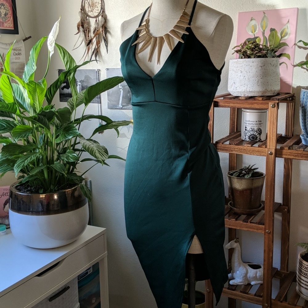 Windsor thigh slit dress